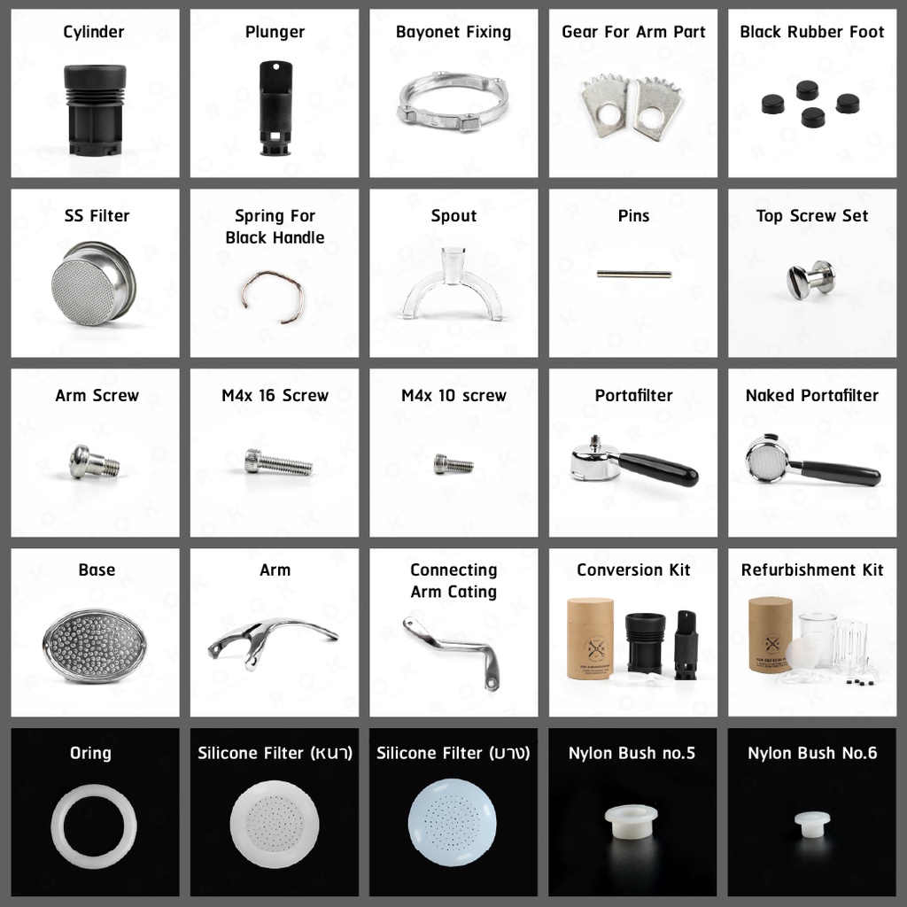 Hillkoff : อะไหล่เครื่อง Rok Espresso GC อะไหล่แท้ ชิ้นส่วน อุปกรณ์ ส่วนประกอบ ของแท้ Accessory Part