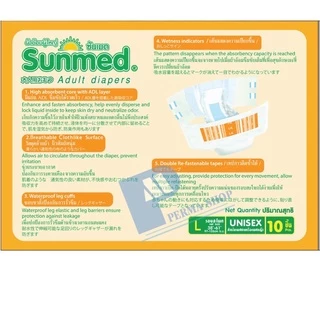[สั่ง1ลัง/1บิล] Sunmed Gold ผ้าอ้อมผู้ใหญ่ ซันเมด โกลด์ แบบเทป Size L-XL (จำนวน 1 ลัง 8 ห่อ 80 ชิ้น)