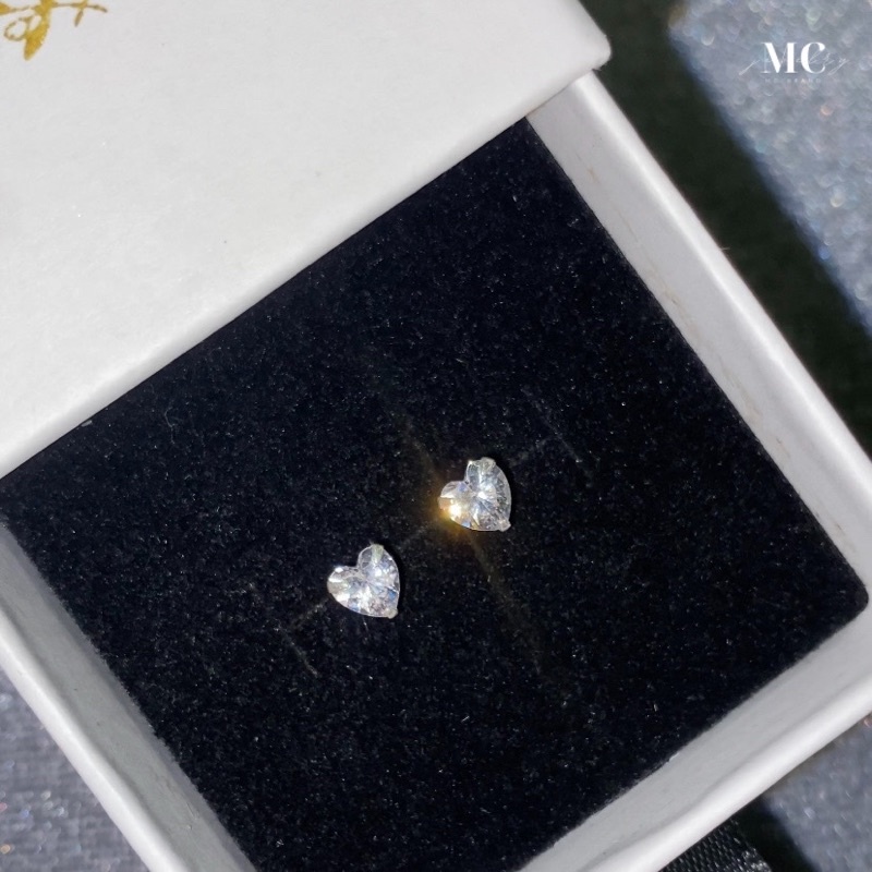 MCbrand.Jewelry🩵 ต่างหูเงินแท้ 92.5% รุ่น mini Heart 5mm ต่างหูหัวใจ [แถมกล่อง+ใบประกัน] ใส่ติดตัวได้ ไม่ลอก