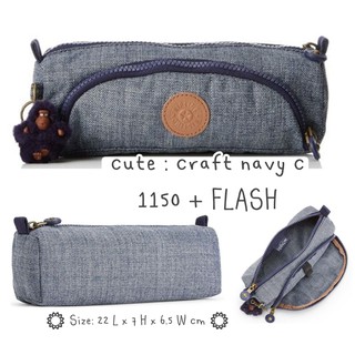 พร้อมส่ง/ของแท้ Kipling CUTE Pen case Craft Navy C