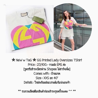 ★ NeW w TaG ★ GG Printed Lady Oversizes TShirt