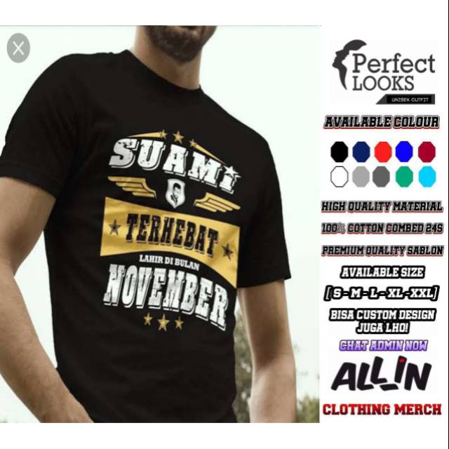 เสื้อยืด Great HUSBAND GREATEST HUSBAND IN NOVEMBER READY FOR ALL MONTHS CAN REQUEST