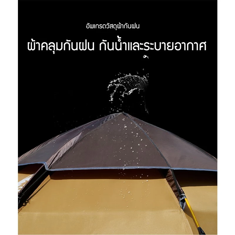 เต็นท์กางอัตโนมัติ สำหรับ 5-8 คน กันน้ำ กันยุง ระบายอากาศ thumbnail 5