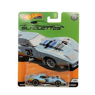 Hot Wheels Premium Car Culture Silhouettes 76 Greenwood Corvette ของแท้ ล้อยาง