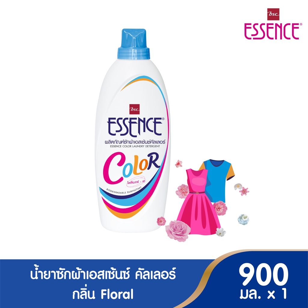 essence ผลิตภัณฑ์ซักผ้าเอสเซ้นซ์ สำหรับผ้าสี 900 มล. (1 ลัง บรรจุ 12 ชิ้น)