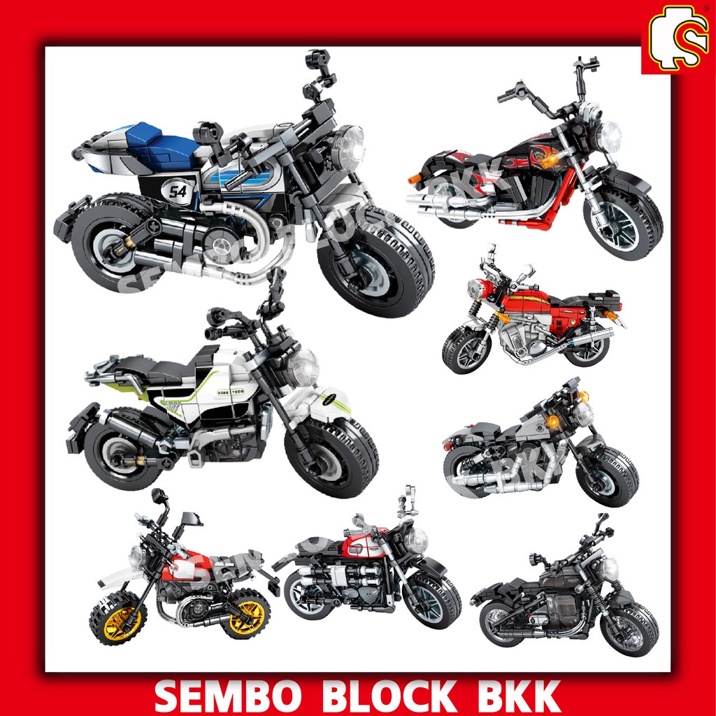 Lego Lego blocks เลโก้ SEMBO BLOCKชุดมอเตอร์ไซค์ SET 3