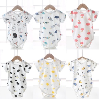 ชุดจั๊มสูทรอมเปอร์ ผ้าฝ้าย พิมพ์ลายการ์ตูน ทรงสามเหลี่ยม แบบ…