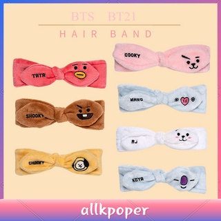 ที่คาดศีรษะผ้าโพกหัว Kpop Bt21 สําหรับแต่งหน้า