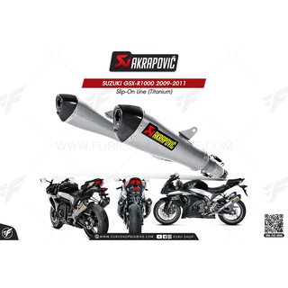 ท่อแต่ง Akrapovic Exhaust Slip-On Line (Titanium) Suzuki GSX-R1000 2009-2011