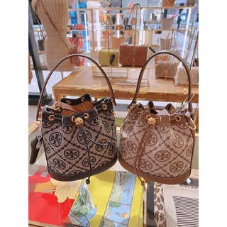 ราคาเท‼️Tory Burch จีบรุ่นแม่แอน ในตำนาน 🔥🔥Tory Burch T Monogram Jacquard Bucket Bag งาน Shop