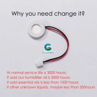 เครื่องพ่นไอน้ํา อะไหล่ usb ชื้น เครื่องพ่น ฟิตติ้ง ล้ำเสียง ไอน้ำ แผ่น เครื่องฟอกอากาศ DIY 2.4MHZ 16mm Atomizer
