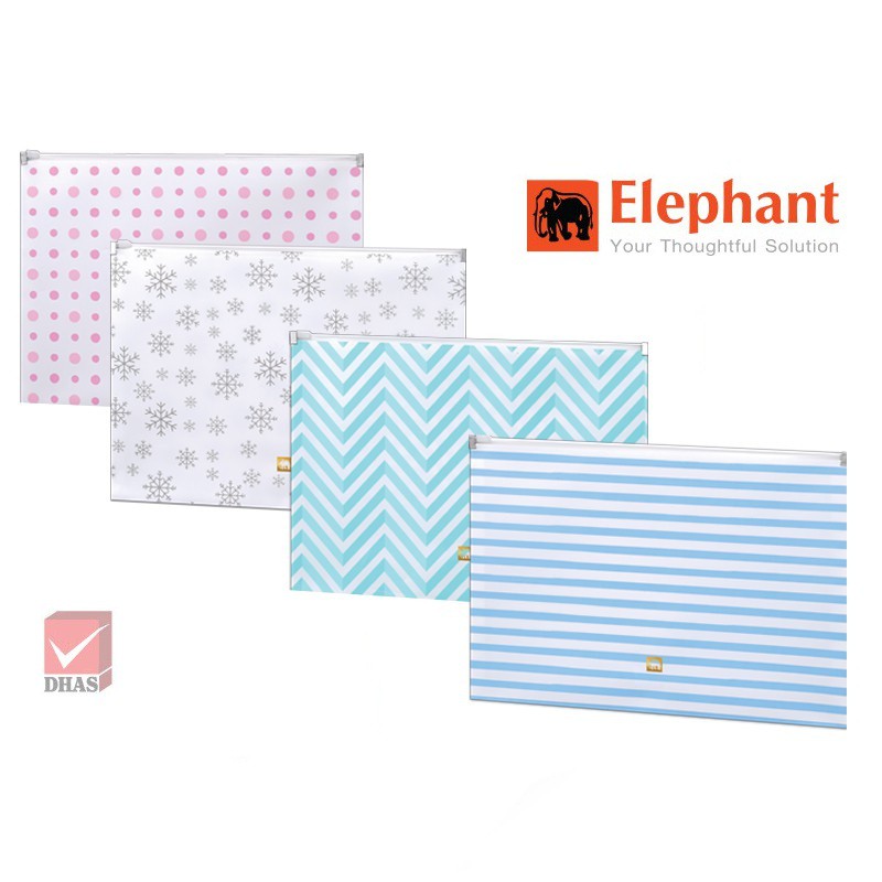Elephant A4 File Idea Zip bag Z01P - 1 ชิ้น