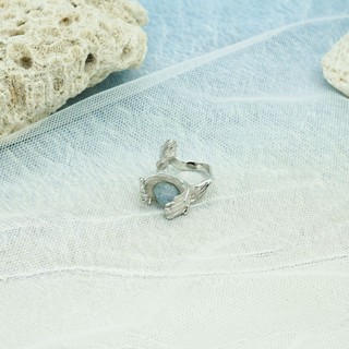 เครื่องประดับ Rock Me Jewelry รุ่น Twist Ocean Ring แหวน ทองเหลือง ประดับพลอย