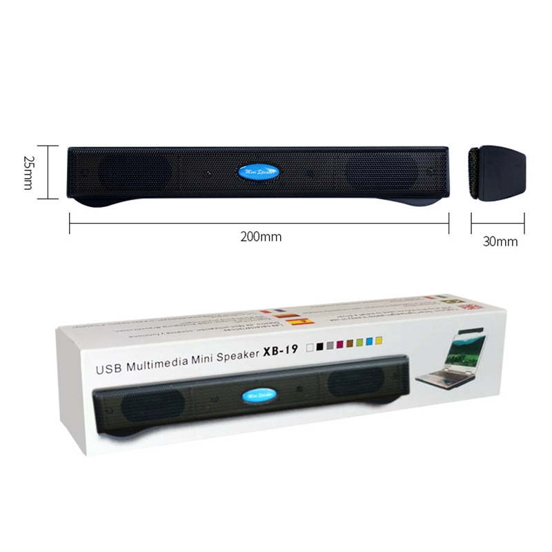 AKA【vl】Laptop/Computer/PC Speaker USB Soundbar Music Player Portable Subwoofer QpZP