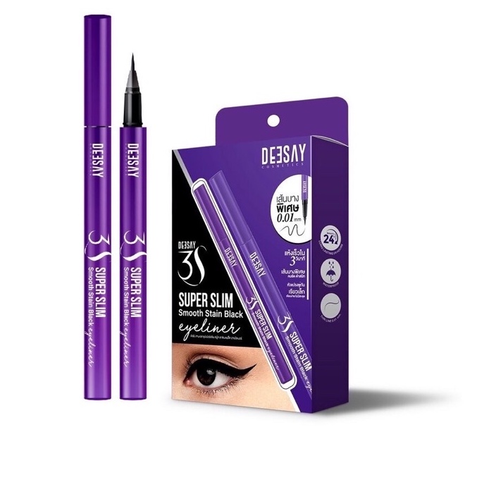 ถถอายไลเนอร์ Deesay Eyeliner 3S Super Slim Smooth Stain Black อายไลเนอร์ ดีเซย์