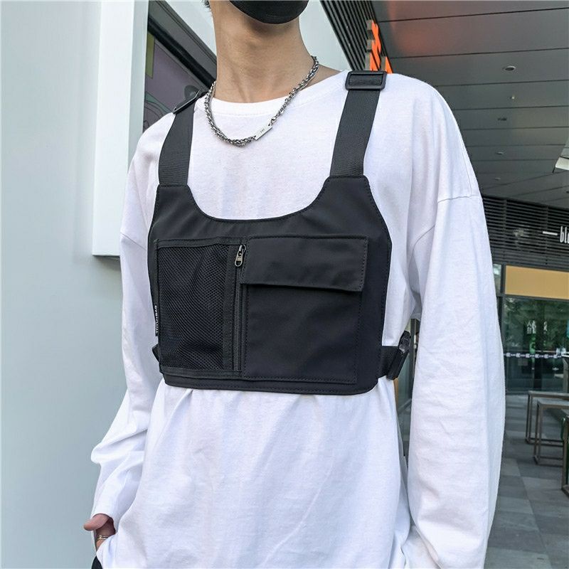 5007# Chest Rig กระเป๋าคาดอก สไตล์ฮิปฮอป กระเป๋าแฟชั่น