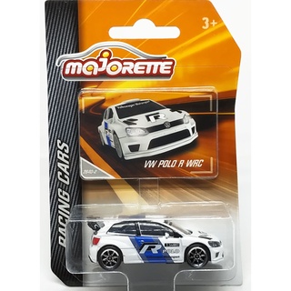 Majorette Volkswagen Polo R WRC - Clear Window - White Color /Wheels 8S /scale 1/57 (3 inches) Package with Card