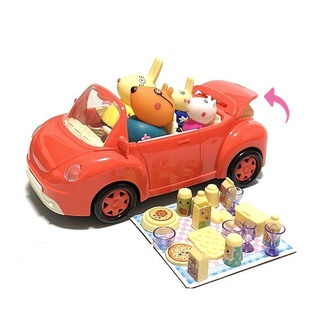 ชุดของเล่นตุ๊กตา Peppa pig car Scene set Pepa pig ของขวัญสําหรับเด็ก