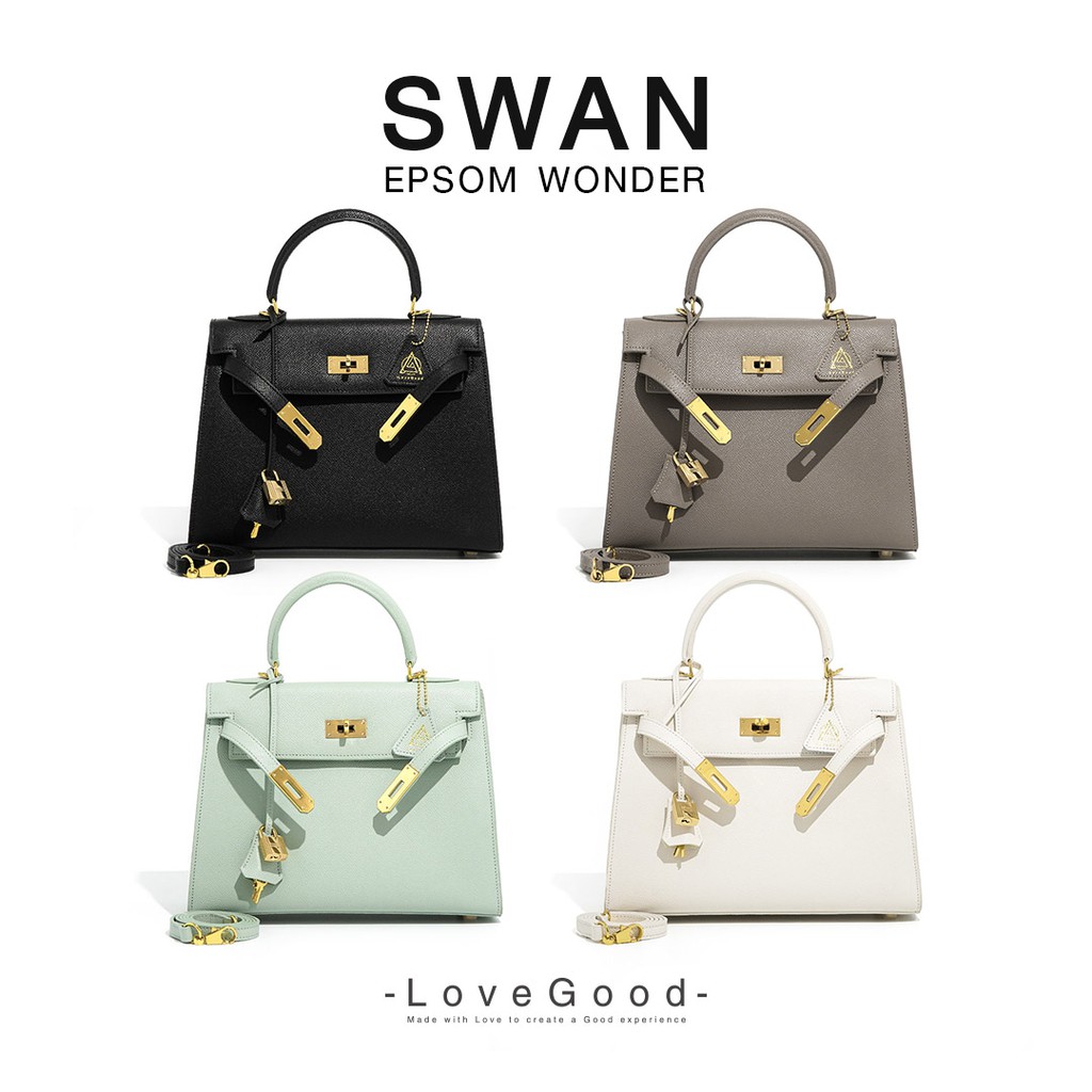 กระเป๋า Swan Wonder วัสดุหนังวัว Epsom แท้อย่างดี
