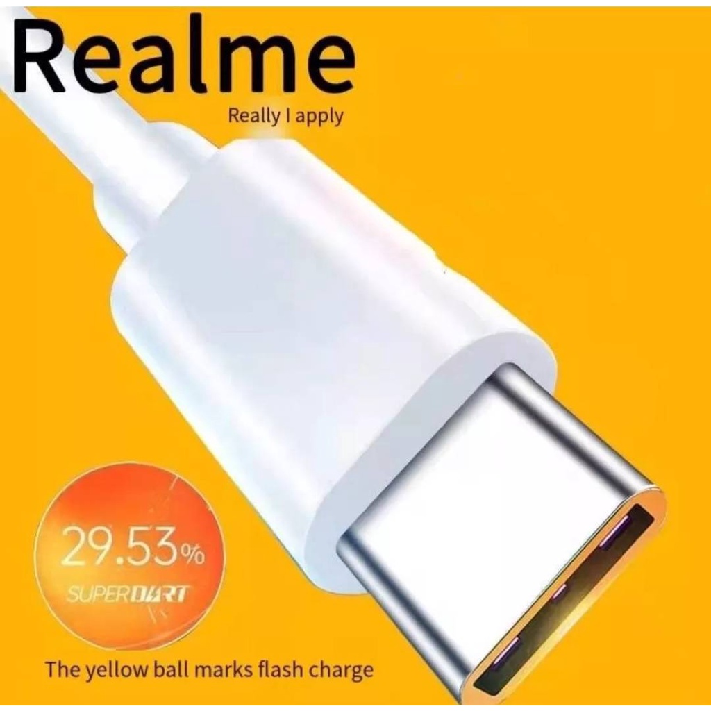 สายชาร์จเร็วREALME VOOC USB ( TYPE-C ) รองรับรุ่น​ REAL​ME​ 5​ PRO,REALME​ 6​,REALME​ 6​ PRO,REALME​ 7​ PRO​ ของแท้