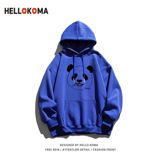 เสื้อคู่ เสื้อคู่ชายหญิง ❋สวัสดี Koma Clein สีฟ้าฮู้ดเสื้อกันหนาวผู้หญิง O Versize Haute Sky ต้นฤดูใบไม้ร่วง INS เกียร์เ