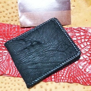 shark wallet  black lacing กระเป๋าหนังปลาฉลามแท้