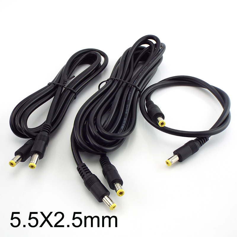 สายเคเบิลเชื่อมต่อ D-Tap 2 Pin ตัวผู้ เป็น Dc 5.5 * 2.5 มม. สําหรับพาวเวอร์ซัพพลาย Bmcc Bmpc Dslr Rig ยาว 113 ซม.