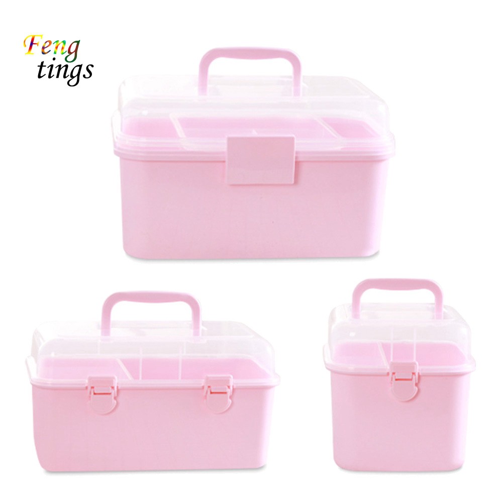 ชุดปฐมพยาบาล：Medicine Box 2 Layer Emergency First Aid Kit Storage Box ...