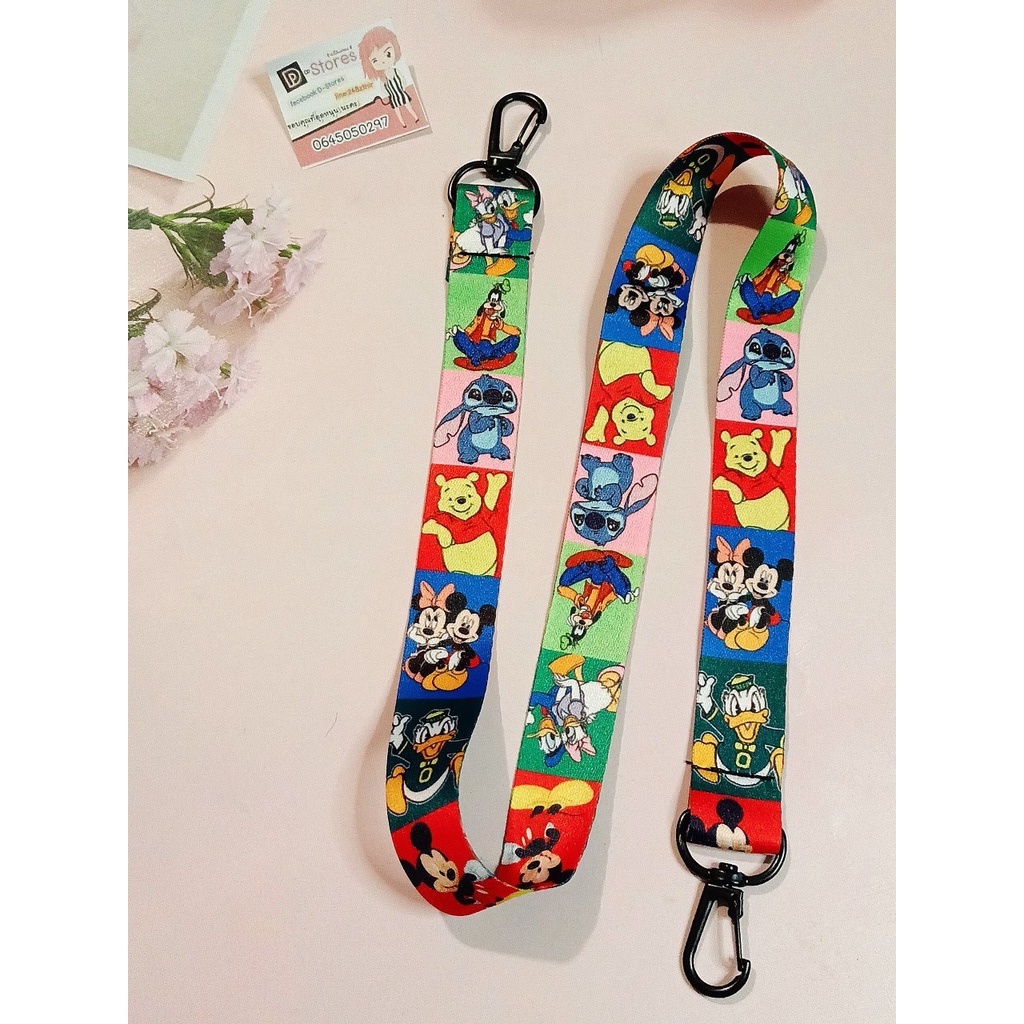 สายคล้องแมส แบบตะขอก้ามปู ลายการ์ตูน ลายชัดสีสวย งานเย็บ พร้อมส่ง❤ - รูปที่ 6