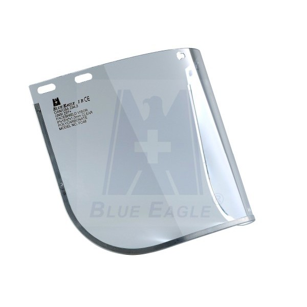 แผ่นกระบังหน้าโพลีคาร์บอเนต Blue Eagle รุ่นยาว เลนส์สีทึบ/เขียว FC48G5 สำหรับงานเจียร งานเชื่อมกันสะเก็ต กันความร้อน