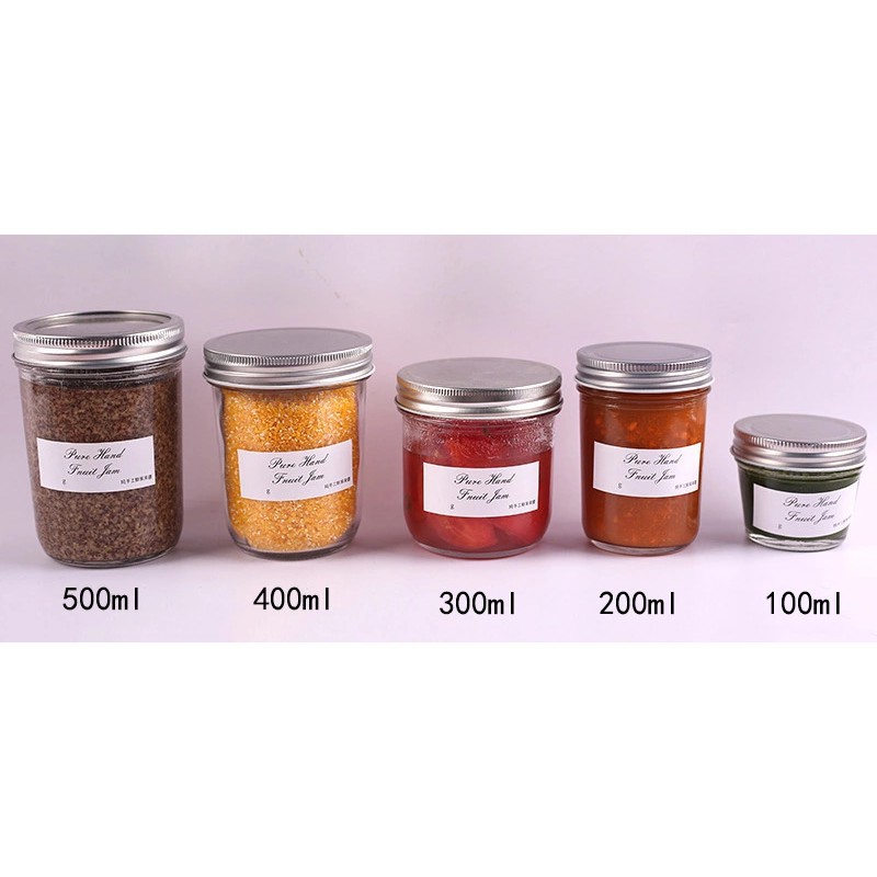 500ML ROUND GLASS JAR, WIDE MOUTH SIZES JD สําหรับ FOOD, CAFE,/โถแก้วปากกว้าง/โถแก้วพร้อมฝาปิด n