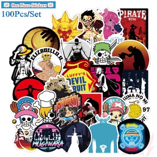 ✙☠สติ๊กเกอร์ลายการ์ตูน One Piece 100 ชิ้น / ชุดสติ๊กเกอร์