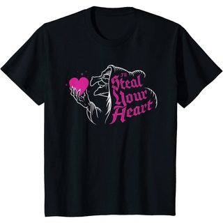 เสื้อยืดผ้าฝ้ายพรีเมี่ยม เสื้อยืด พิมพ์ลาย Disney Villains Evil Queen Steal Your Heart เหมาะกับวันวาเลนไทน์