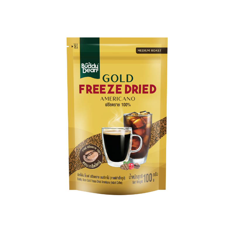 Buddy Dean Gold Freez Dried Americano กาแฟสำเร็จรูป ขนาด 100 กรัม