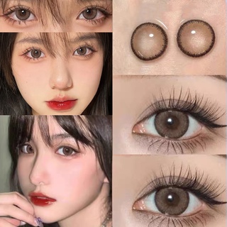 COD&amp;พร้อมส่ง🧡 บิ๊กอาย คอนแทคเลนส์ รุ่น Mini gray/ brown ลายฮิต ขายดีมาก Rice dumpling brown