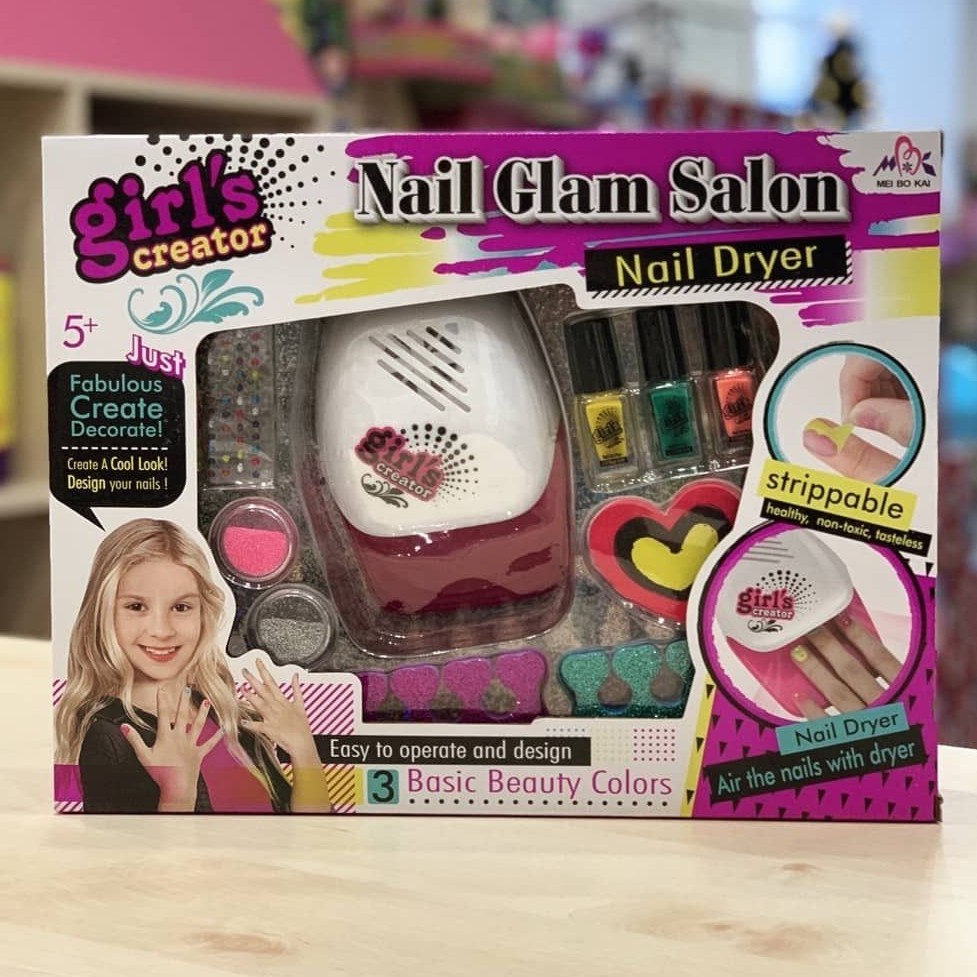 Nail Glam Salon Girls Creator เซ ตอ ปกรณ ทำเล บสำหร บสาวน อย Shopee Thailand