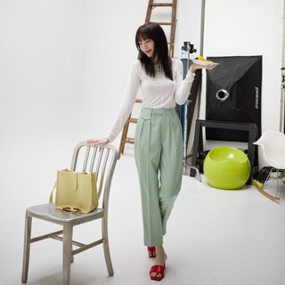 MIST OF RAIN - Vintage Pants - Light Green