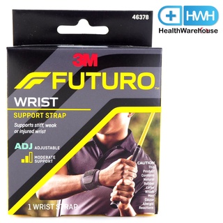 Futuro Wrist Support Strap ADJ สีดำ 46378 ข้อมือ มีที่พัน