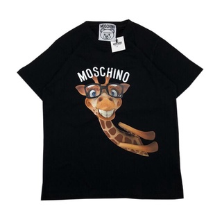 ราคาต่ำสุดMoschino เสื้อยืดแขนสั้น ผ้าฝ้าย พิมพ์ลาย แฟชั่นสําหรับผู้ชายและผู้หญิงS-3XL