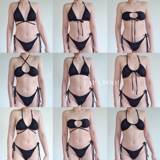 Onyx bikini บิกินี่ทรงสามเหลี่ยมสีดำ