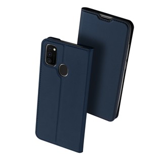 DUX DUCIS Samsung Galaxy M30S / Samsung Galaxy M21 PU Leather พลิกกรณี นุ่มปกหลังกระเป๋า กระเป๋าสตางค์ยืนปกหลัง Shockproof Protective Case