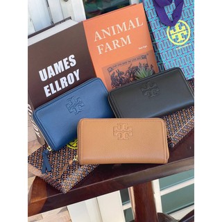 กระเป๋าเงินใบยาว ของแท้ Tory burch Thea Multi-Gusset Zip Continental Wallet