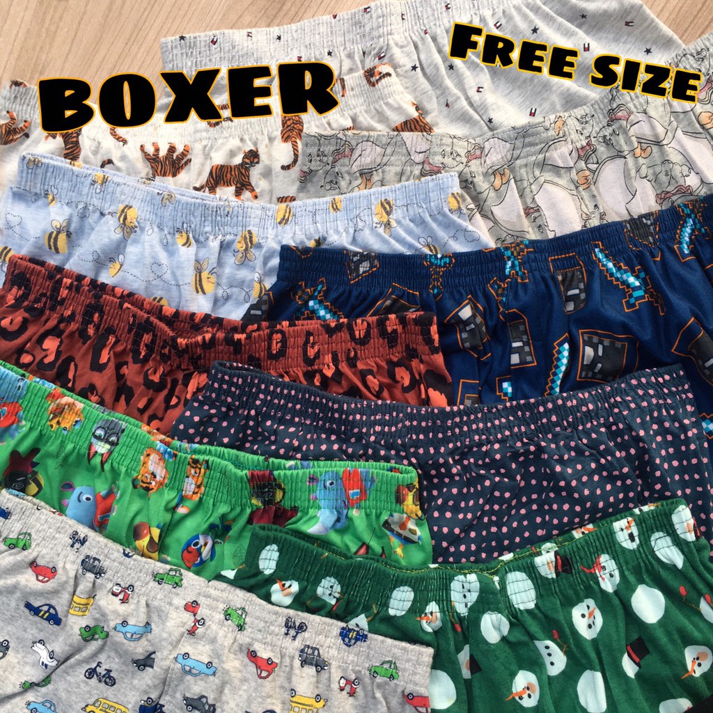 [3.25 ] กางเกง Boxer บ๊อกเซอร์ผ้ายืด ลายสวยๆ  ✅ เลือกลายเองได้ Boxer Freesize ขนาดเอว 24-40 นิ้ว