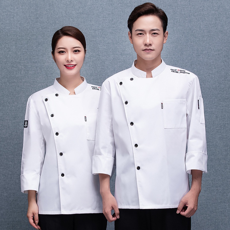 Chef Workwear Mens Autumn Winter Hotel Western Food Thickened Back ...