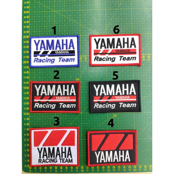 แผ่นแพทช์ผ้า ปักลาย yamaha racing team sticker Motorcycle Cloth tampal Shirt Jacket