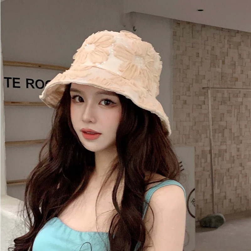 หมวกบักเก็ตแต่งลูกไม้ กันแดด แฟชั่นผู้หญิง thumbnail 4