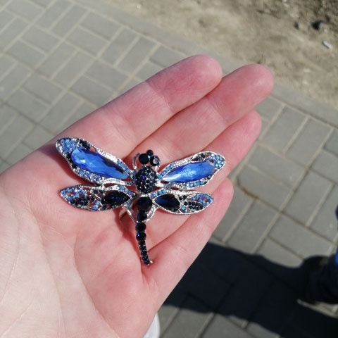 สวยหรู แฟชั่น คริสตัล ย้อนยุค แมลงปอ เข็มกลัด หญิง ขนาดใหญ่ แมลง เข็มกลัด ชุดเสื้อโค้ท เครื่องประดับ ของขวัญวันหยุด - รูปที่ 5