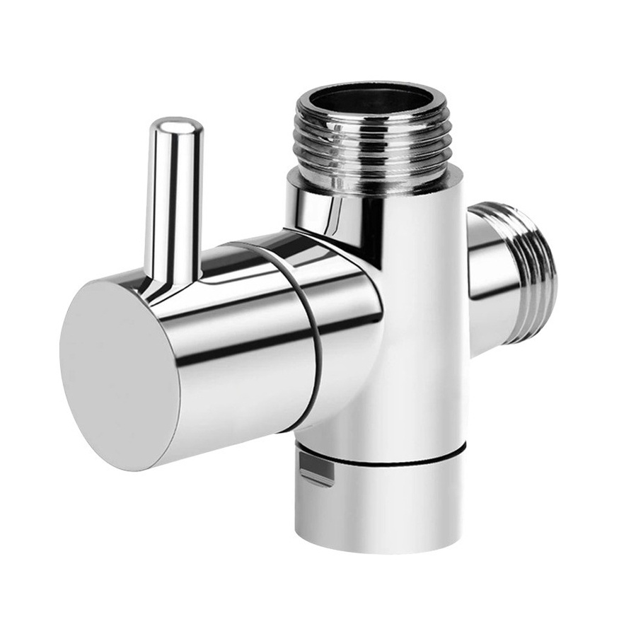อุปกรณ์เสริมเครื่องทำน้ำอุ่น 12quot Brass Valve Bathroom Shower Faucet Water Splitter Shower