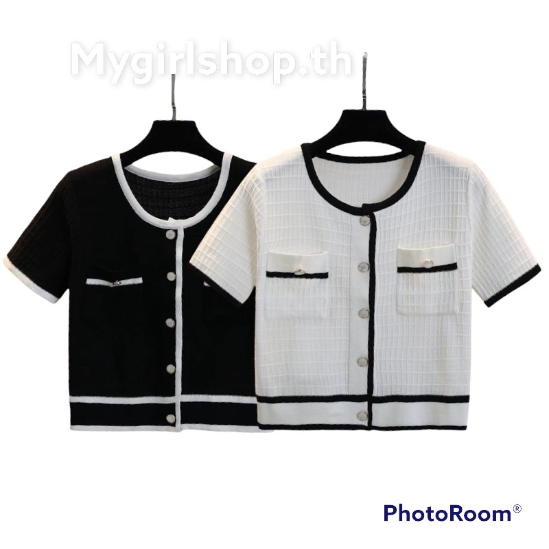 MYGRILSHOP.TH เสื้อไหมพรมดีเทลเป๋าคู่หรูหรา32017