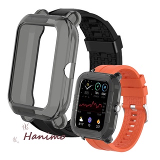 เคสซิลิโคนนิ่ม พร้อมสายคล้องมือ สําหรับ Amazfit GTS2 Mini Bip U Pro Amazfit Bip 3 Pro BIP3 Bip U Bip U Pro Bip Lite GTS 3 GTS